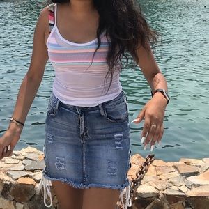 Cute denim skirt